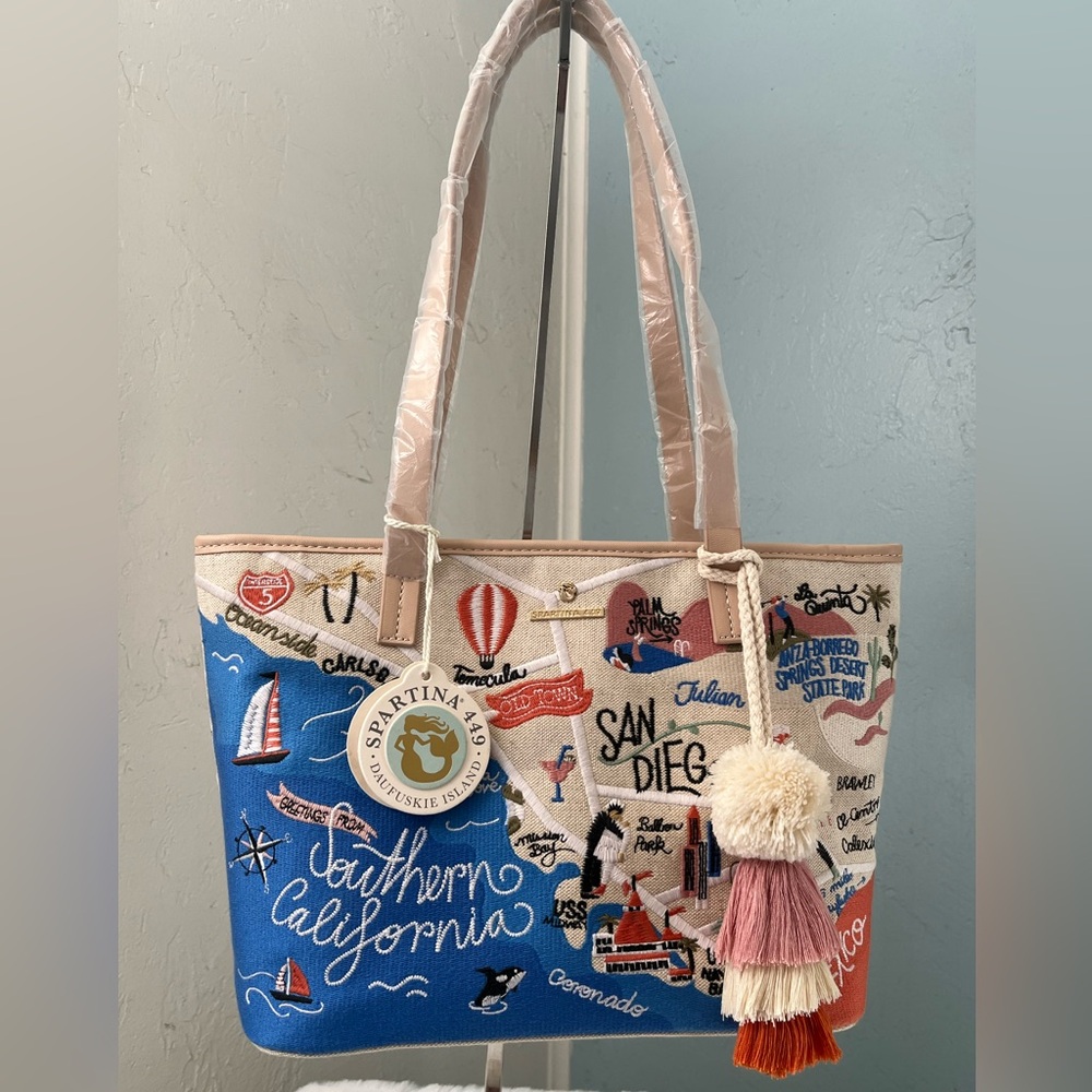 Spartina 449 Southern California Embroidered Tote Bag